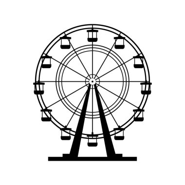 Dönme dolap simgesi, düz stil