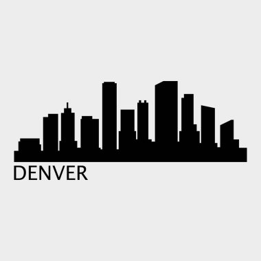 Denver ABD şehir vektör illüstrasyonu
