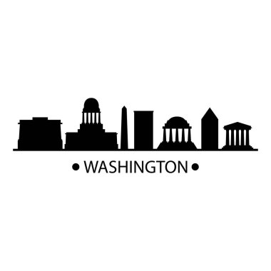 Washington ABD şehir vektör illüstrasyonu