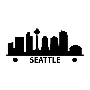 Seattle ABD şehir vektör illüstrasyonu