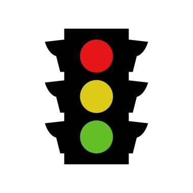 Trafik ışığı simgesi, vektör illüstrasyonu