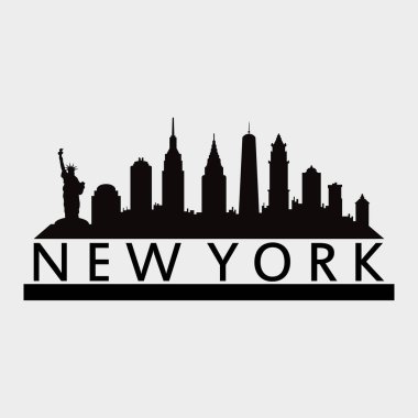 New York ABD şehir vektör illüstrasyonu