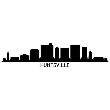 Huntsville Skyline Siluet Tasarım Şehri Vektör Sanatı