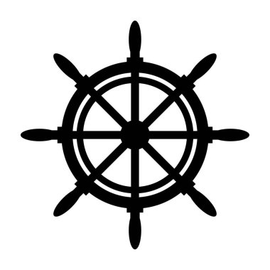 Tekerlek simgesi. Web için direksiyon vektör simgelerinin özet çizimi