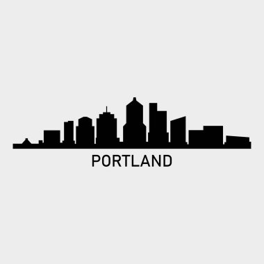 Portland ABD şehir vektör illüstrasyonu