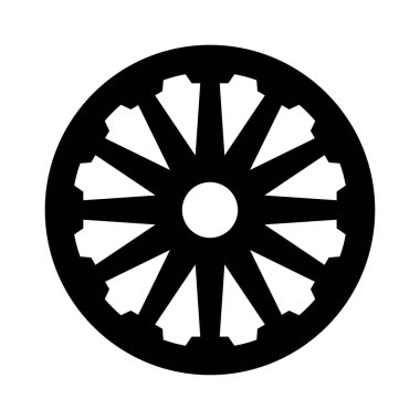 Tekerlek simgesinin vektör illüstrasyonu