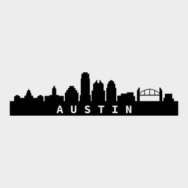 austin USA şehir vektör illüstrasyonu