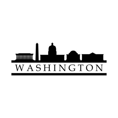 Washington ABD şehir vektör illüstrasyonu