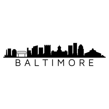 Baltimore ABD şehir vektör illüstrasyonu