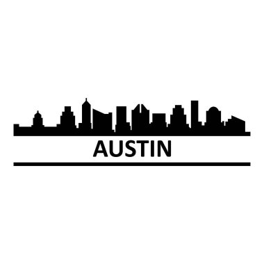 austin USA şehir vektör illüstrasyonu