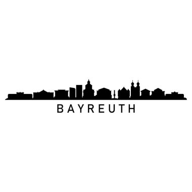 Bayreuth Skyline Siluet Tasarım Şehri Vektör Sanatı