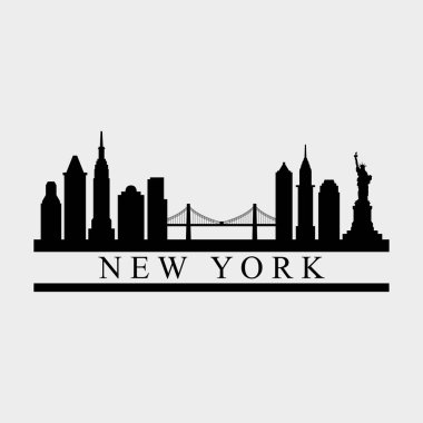 New York ABD şehir vektör illüstrasyonu