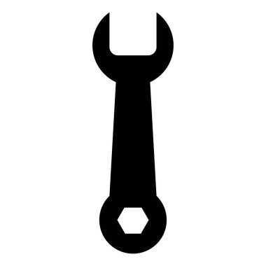 İngiliz anahtarı simgesi vektör illüstrasyonu