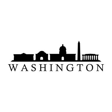 Washington ABD şehir vektör illüstrasyonu