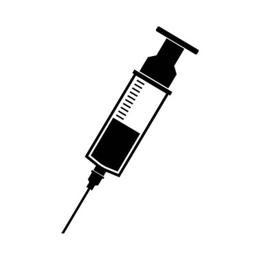 Şırınga simgesi. Şırınga vektör simgesi web için basit örnek