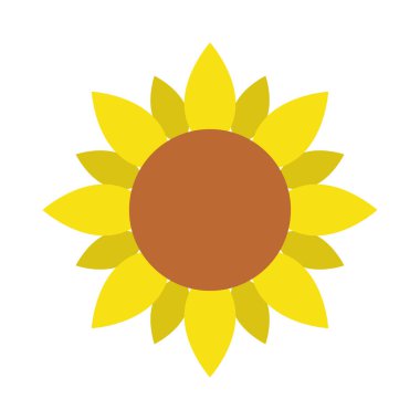 Ayçiçeği ikonu görüntüsü. vektör çizimi tasarımı