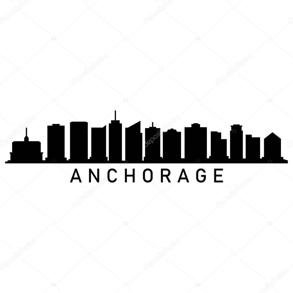 Anchorage USA city vector illustration