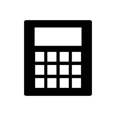 hesap makinesi düz simge vektör çizim
