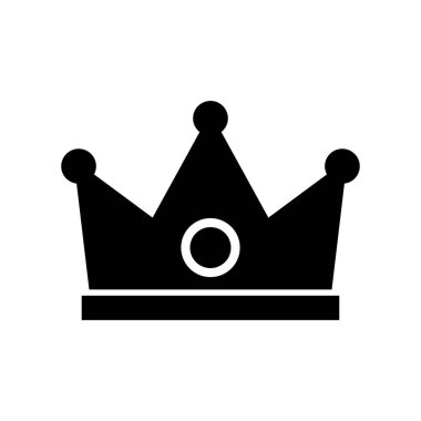 taç vektör simgesi beyaz arka plan üzerinde