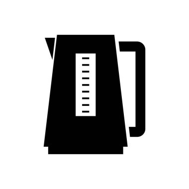 Elektrikli çaydanlık simgesi, basit vektör illüstrasyonu