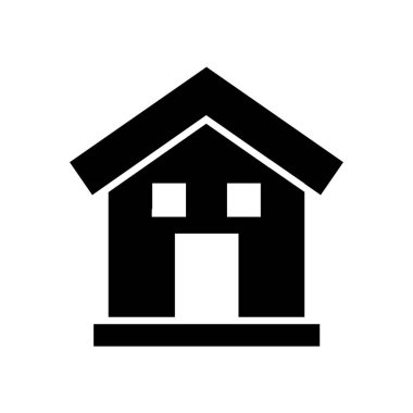 Basit ev simgesi vektör illüstrasyonu