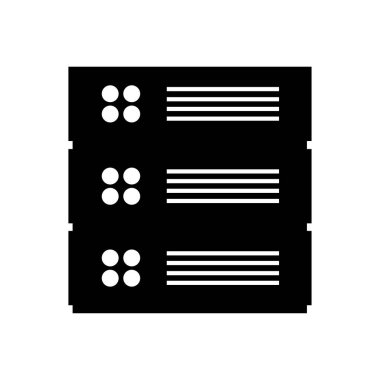 Sunucu modern simgesinin vektör illüstrasyonu