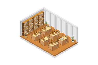 Beyaz arkaplanda kitapçı simgesi