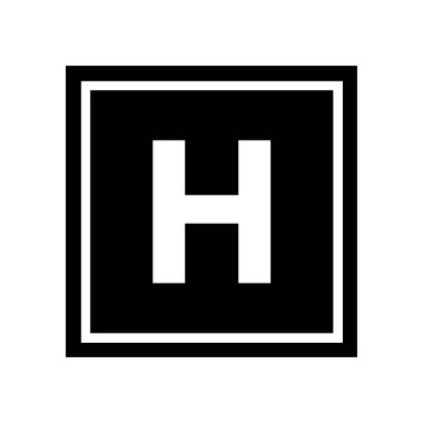 Helipad Icon Vektör Çizim Tasarımı 