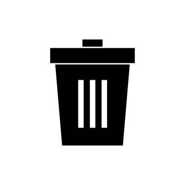 Çöp kutusu simgesi, basit tasarım
