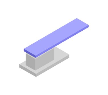 Beyaz arkaplanda dalış tahtası simgesi