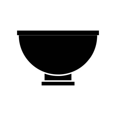 Beyaz arkaplanda kase vektör illüstrasyonu 