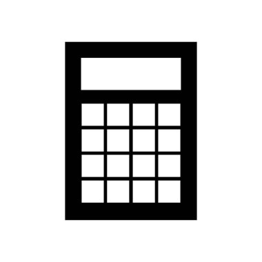 hesap makinesi düz simge vektör çizim