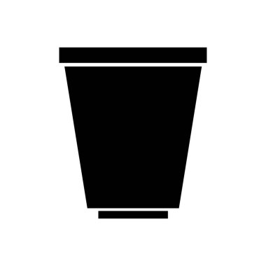 kova vektör simgesi beyaz arka plan üzerinde 