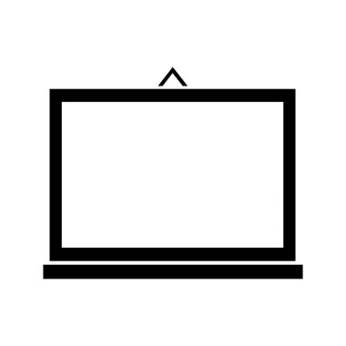 Beyaz arkaplanda ekran simgesi