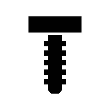 Beyaz arkaplanda metal vida vektör simgesi