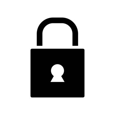 asma kilit düz simge vektör çizimi  