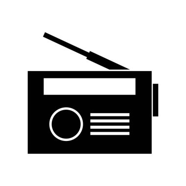 radyo yassı ikon vektör çizimi
