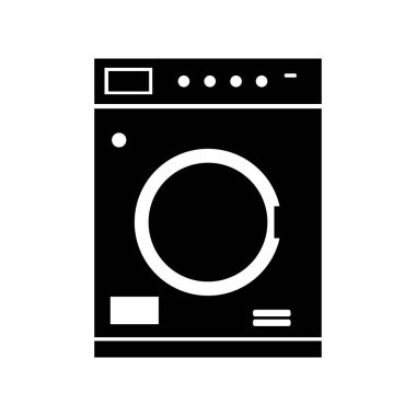 Web için basit çamaşır makinesi vektör simgesi çizimi