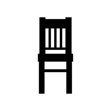 sandalye vektörü ince çizgi simgesi