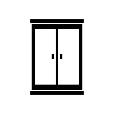 kabine simgesi vektör illüstrasyonu basit tasarım 