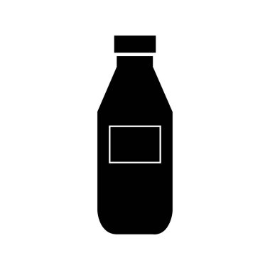 süt şişesi vektör simgesi düz simge