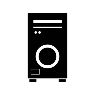 Beyaz arka plan üzerinde bilgisayar durum simgesi