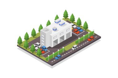 Beyaz arkaplanda otomatik servis simgesi