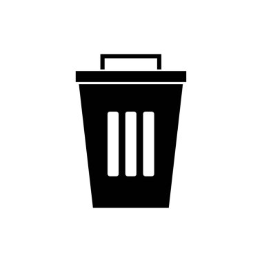 Çöp kutusu simgesi siyah simgesi
