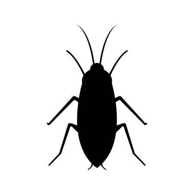 Hamam böceği simgesi beyaz arka plan üzerinde