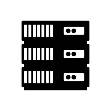 Sunucu modern simgesinin vektör illüstrasyonu