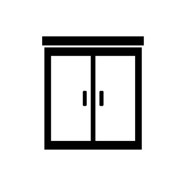 kabine simgesi vektör illüstrasyonu basit tasarım 