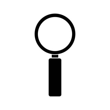 Beyaz arkaplanda büyütme cam simgesi