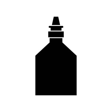 Beyaz arkaplanda burun spreyi simgesi