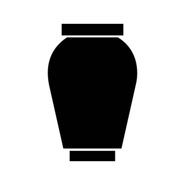 vazo bitki ikonu vektör illüstrasyonu 